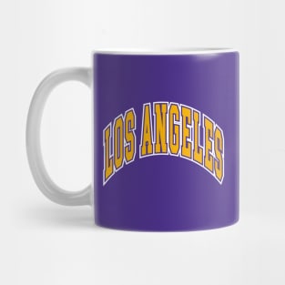 Los Angeles - Block Arch - Purple Gold/White Mug